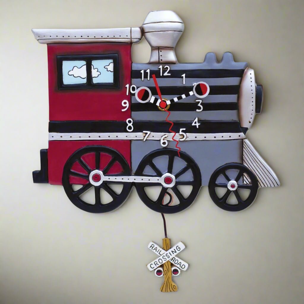 Choo Choo Clock | Hand - Painted Vintage - Inspired Wall Clock - Oldboy&