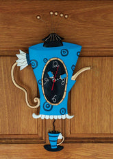 "Cozy Time" Clock | Unique Hand - Painted Clock With Pendulum - Oldboy&