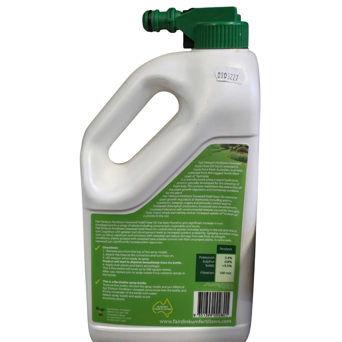 Fair Dinkum Seaweed Gold 2L Hose-On | Ready-to-Use Liquid Seaweed - Oldboy&