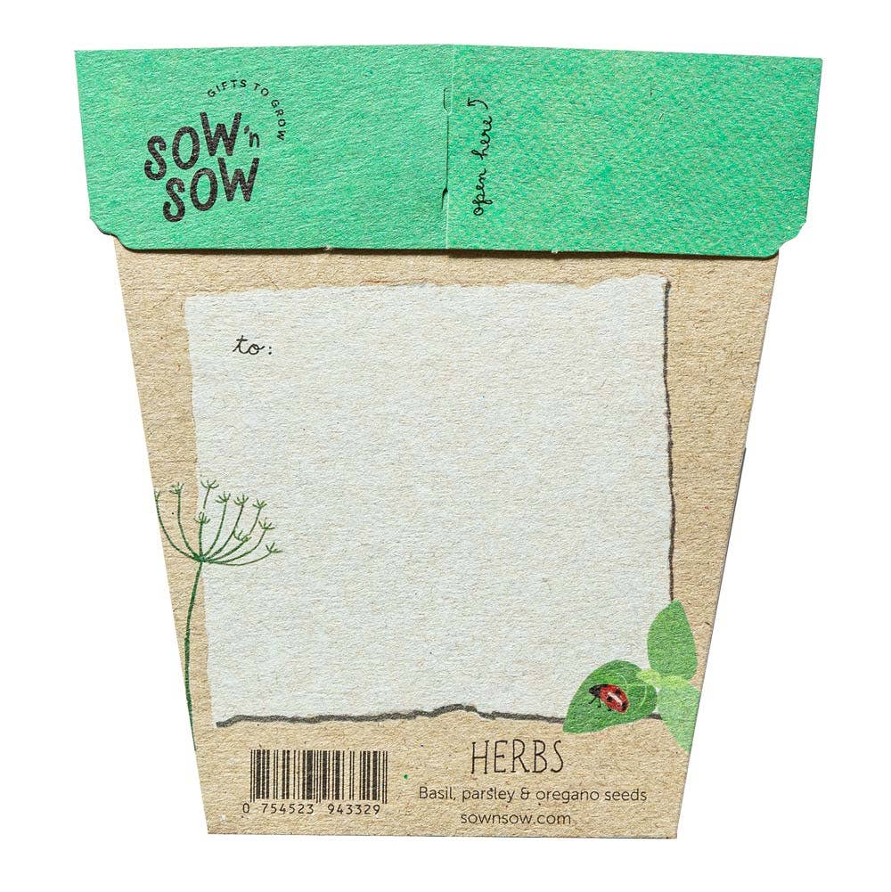 Garden Herbs Gift of Seeds – Basil, Parsley &amp; Oregano for Foodies 🌱💌 - Oldboy&