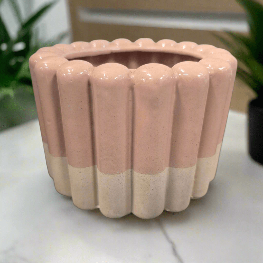 Glazed Ceramic Planter Pot - 15.5cm Wide With Drainage Hole - Oldboy&