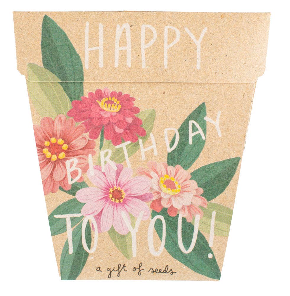 Happy Birthday Zinnia Gift of Seeds – A Blooming Celebration 🎉🌸 - Oldboy&