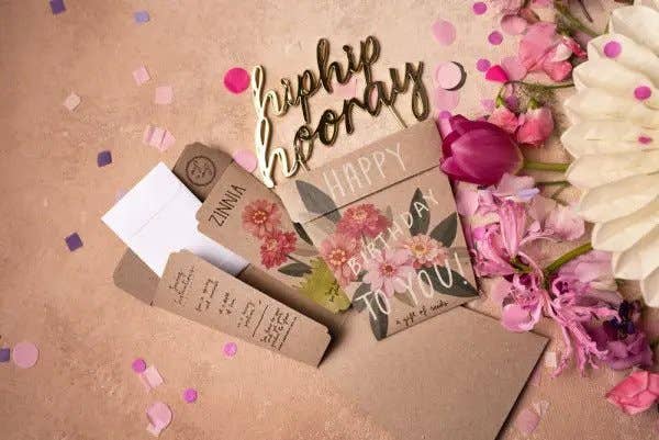 Happy Birthday Zinnia Gift of Seeds – A Blooming Celebration 🎉🌸 - Oldboy&