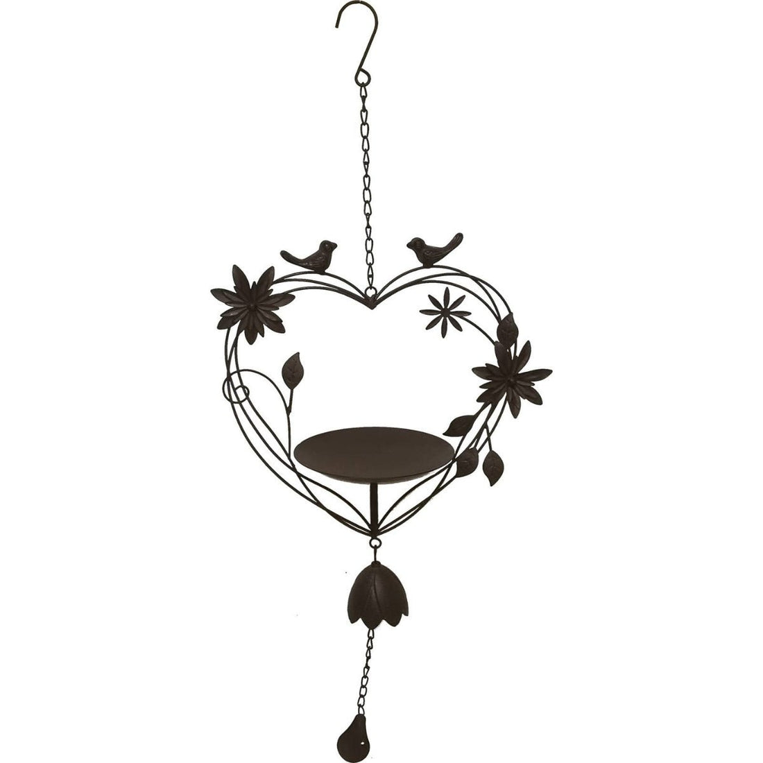 Heart Bird Bath Cast Iron Chime | 82 x 35cm - Oldboy&