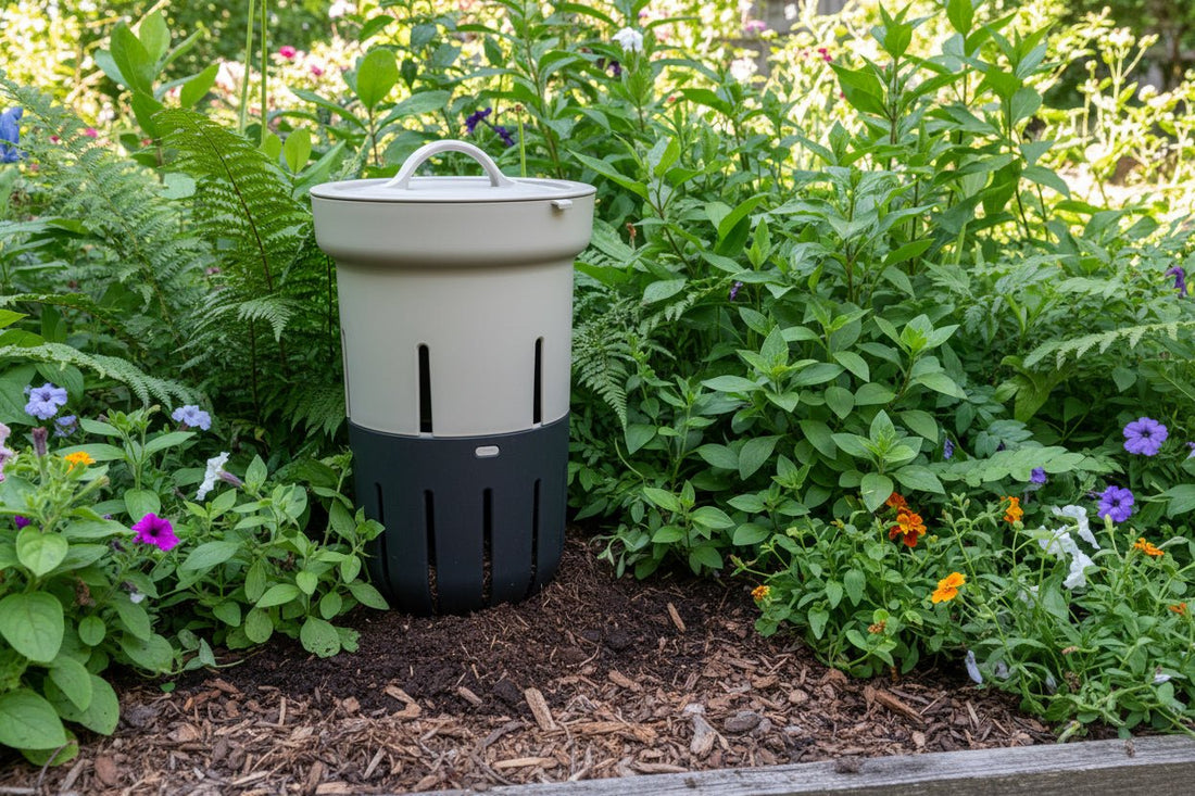 Inground Worm Composter GDP755 | Garden Bed Vermicomposter for Organic Waste &amp; Nutrient - Rich Compost - Oldboy&