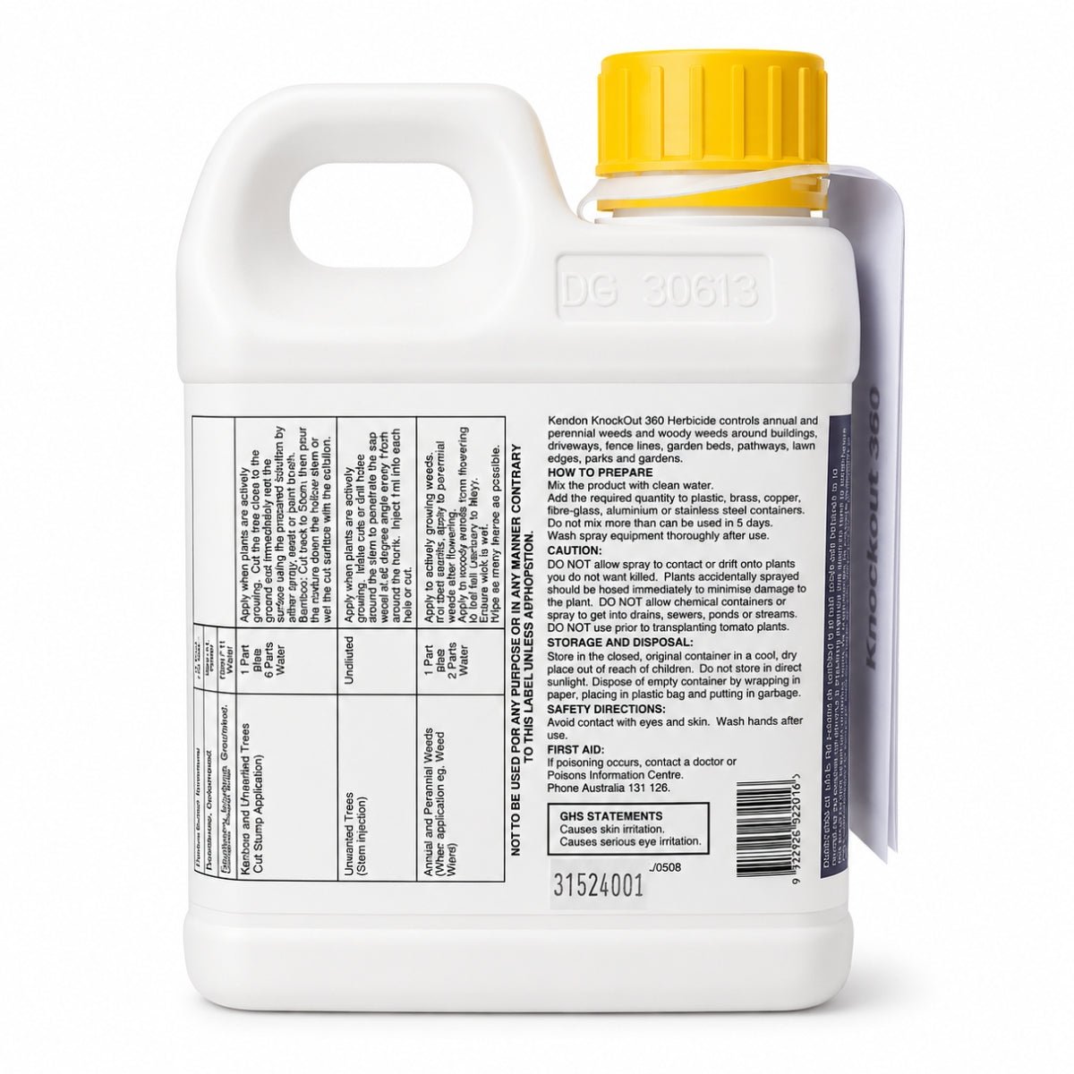 Kendon KnockOut 360 Glyphosate 360g/L | Broad-Spectrum Systemic Herbicide for Grass &amp; Broadleaf Weed Control - Oldboy&