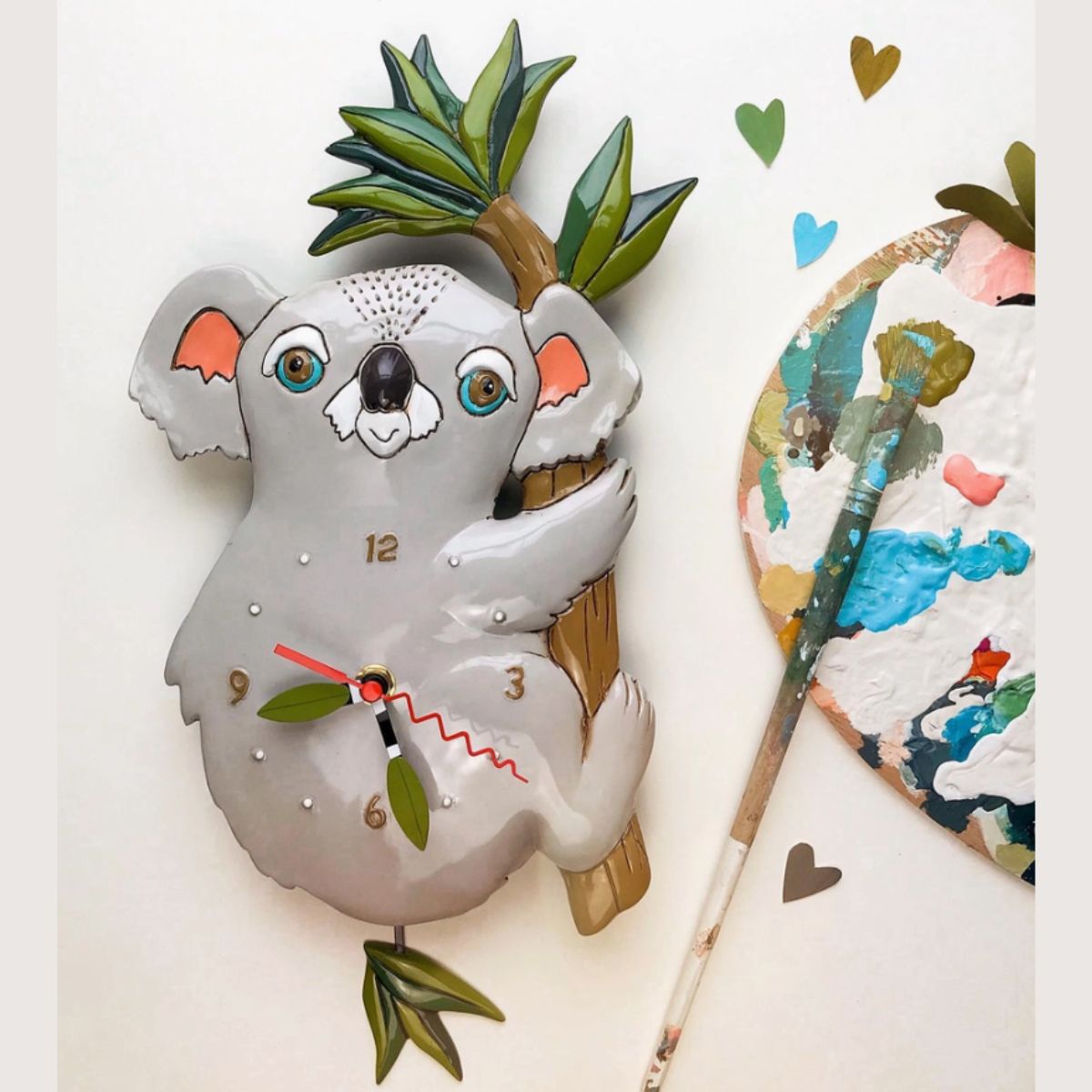 "Koolah Koala" Clock | Hand-Painted Nature-Inspired Wall Clock – Oldboy ...