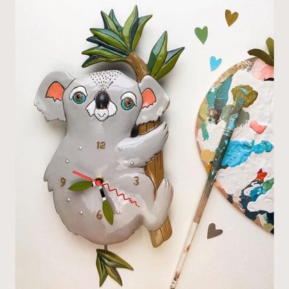 &quot;Koolah Koala&quot; Clock | Hand - Painted Nature - Inspired Wall Clock - Oldboy&