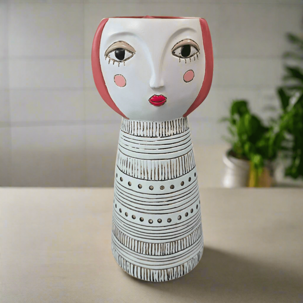 Lady Blush Vase &amp; Watering Can - Hand - Painted, Multifunctional Decor - Oldboy&