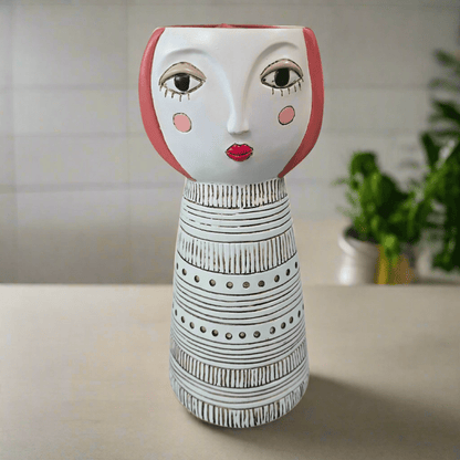 Lady Blush Vase &amp; Watering Can - Hand - Painted, Multifunctional Decor - Oldboy&