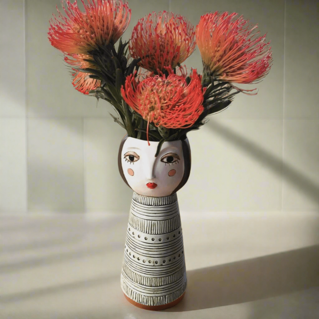 Lady Brunette Planter - Vase - Handcrafted Polyresin Decor - Oldboy&
