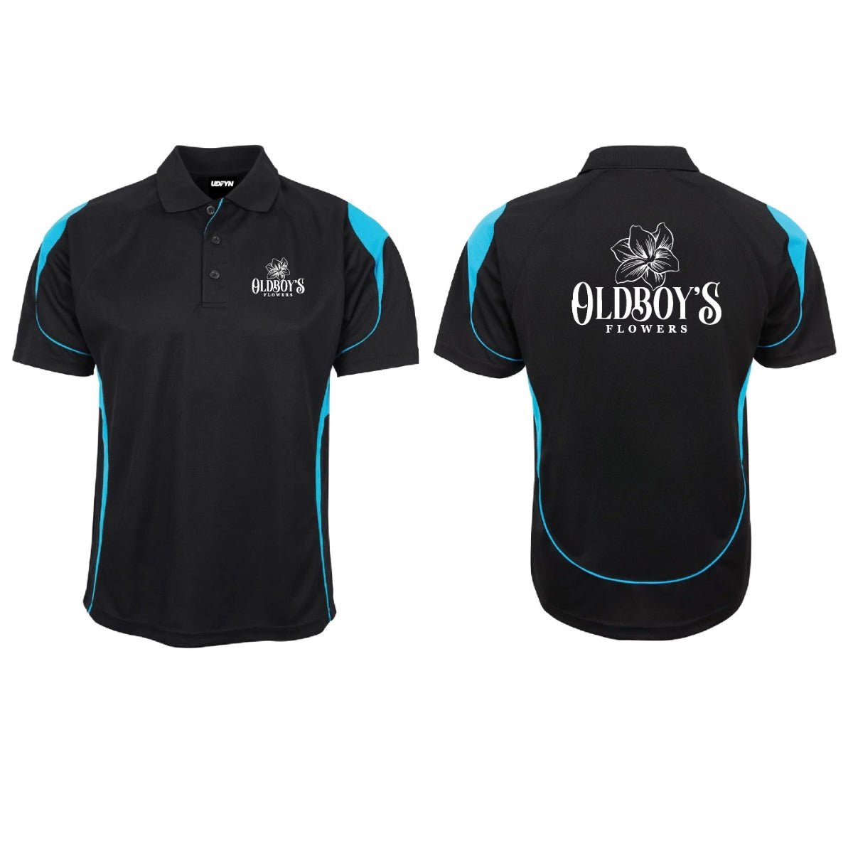 Oldboy’s Flowers Black Performance Polo Shirt - Oldboy&