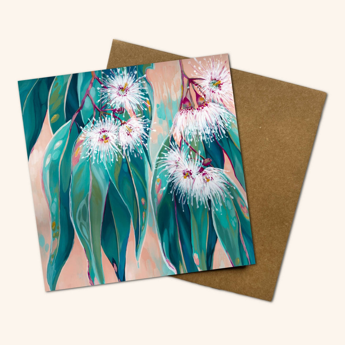 Peachy (Flowering Gum) Greeting Card - Oldboy&