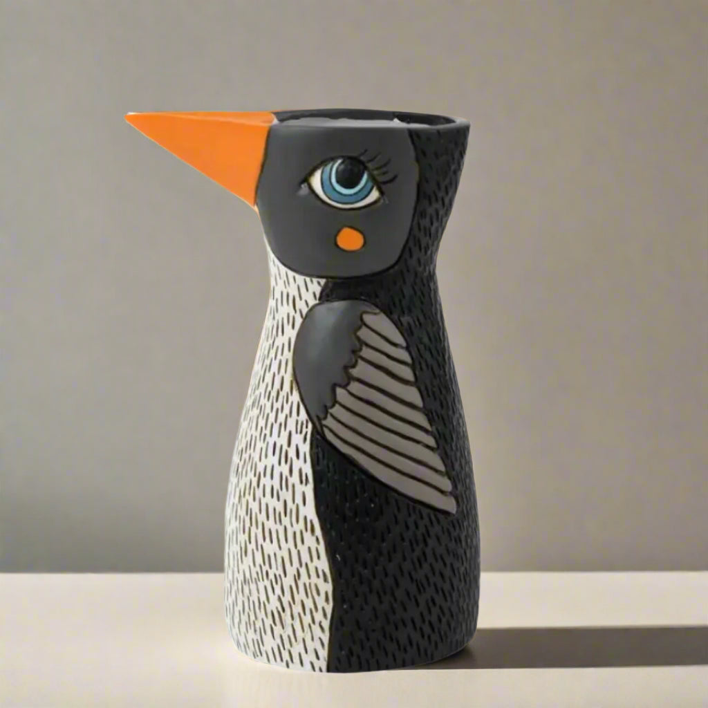 Penguin Watering Can | Hand - Painted Polyresin Watering Can &amp; Vase - Oldboy&