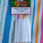 Plastic Plant Labels - 50 Piece Pack + Pencil - Oldboy&