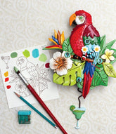 "Polly Parrot" Clock | Hand - Painted Nature - Inspired Wall Clock - Oldboy&