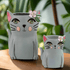 Pretty Kitty Planter - Grey | Hand - Painted Polyresin Cat Planter with Drainage - Oldboy&