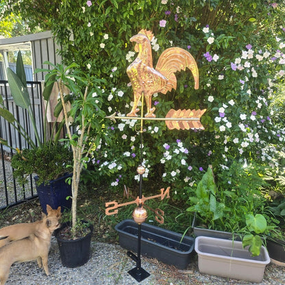 ROOSTER WEATHER VANE – Timeless Copper Wind Direction Ornament - Oldboy&