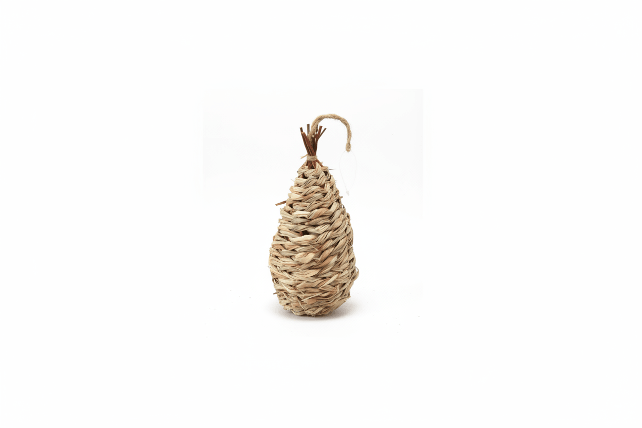 Roosting Pocket Nest GPM620 – Hand - Woven Reed Grass Hanging Bird Shelter - Oldboy&