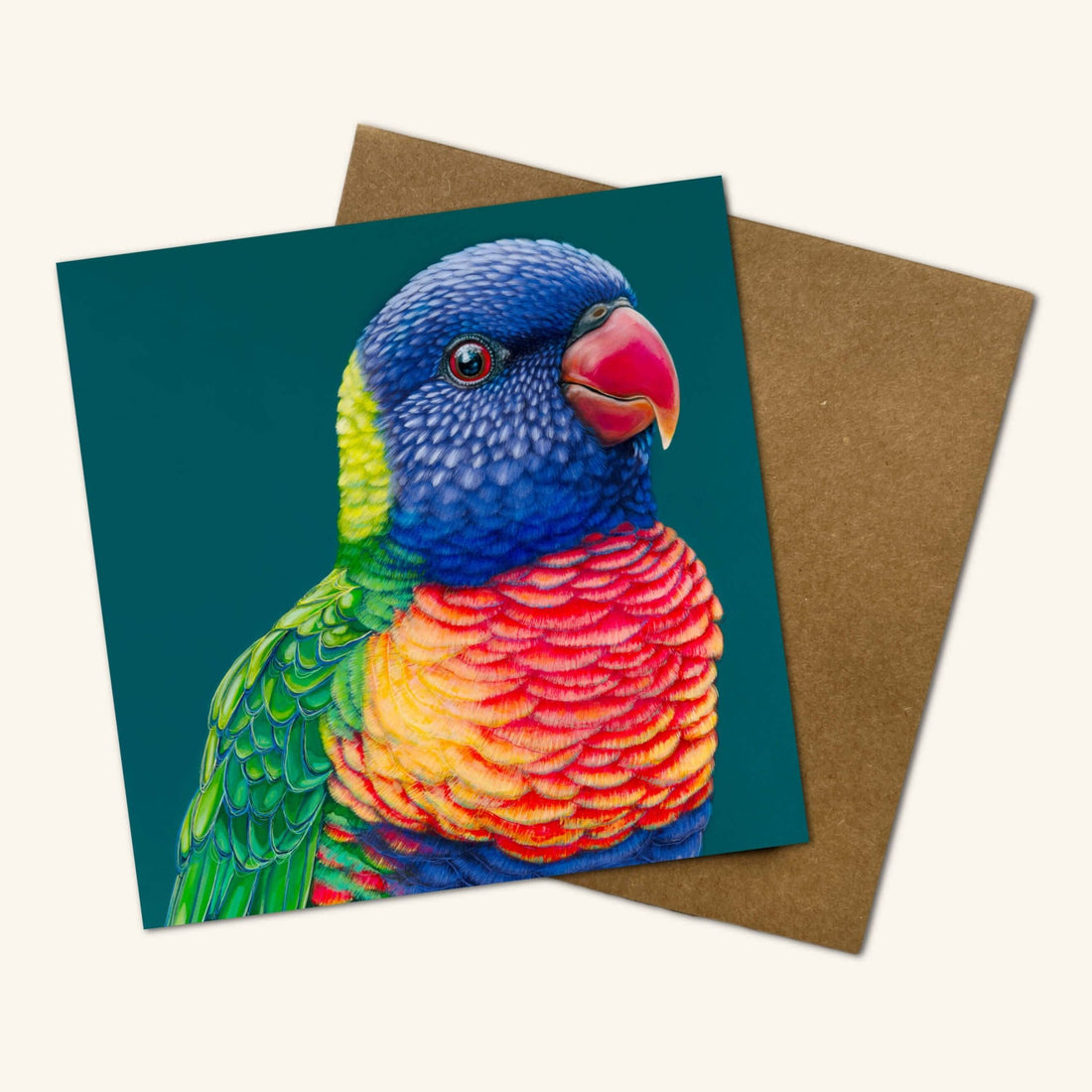 Rupert the Rainbow Lorikeet Greeting Card - Oldboy&