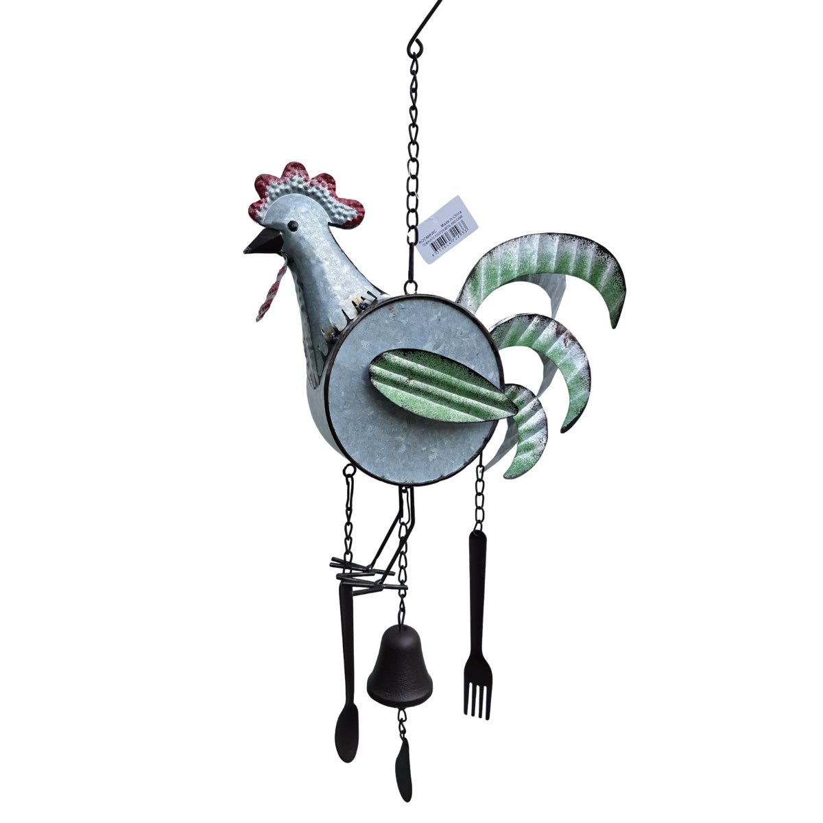 Rustic Rooster Metal Wind Chime – 72cm - Oldboy&