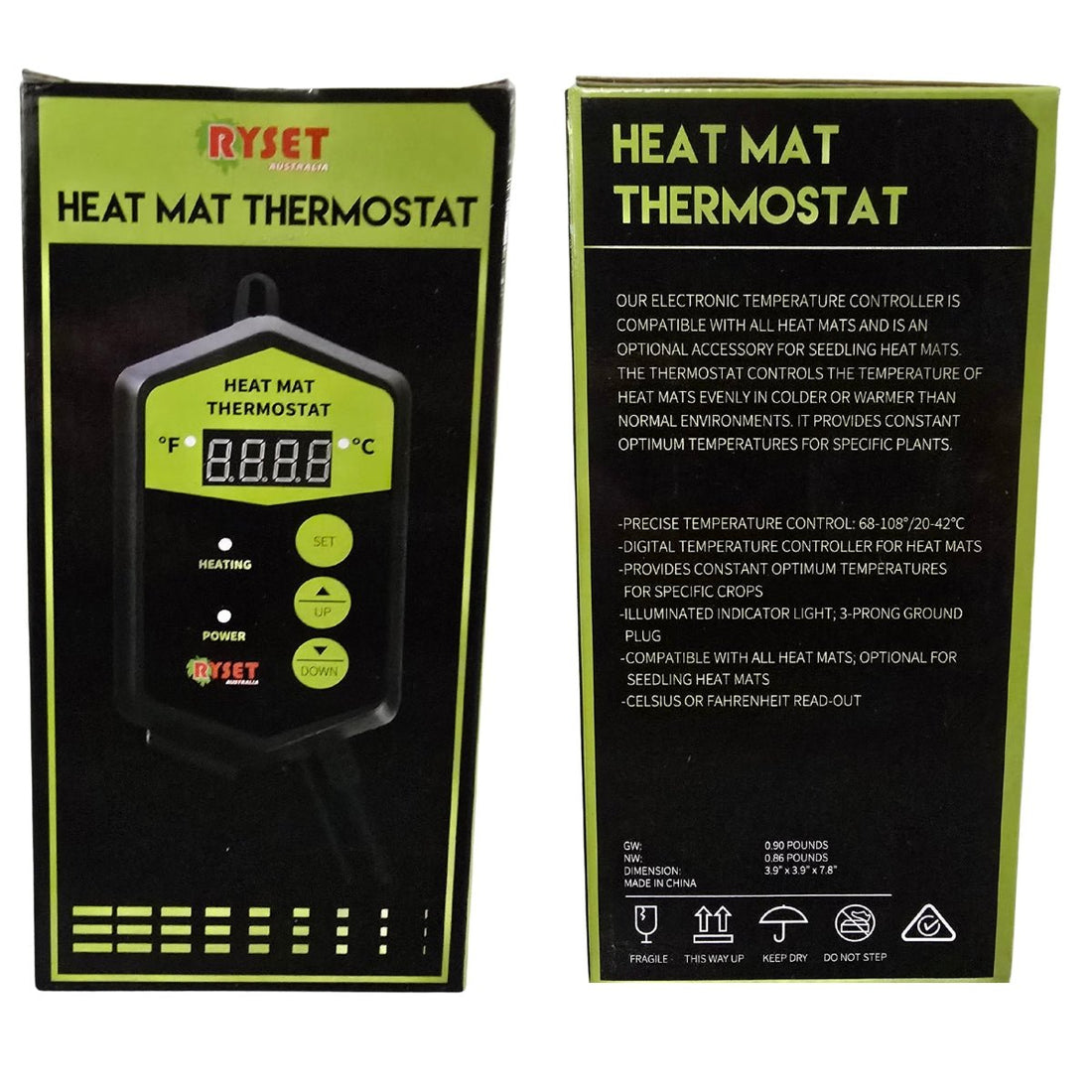 Ryset Digital Thermostat – Heat Mat Temperature Controller with Probe - Oldboy&