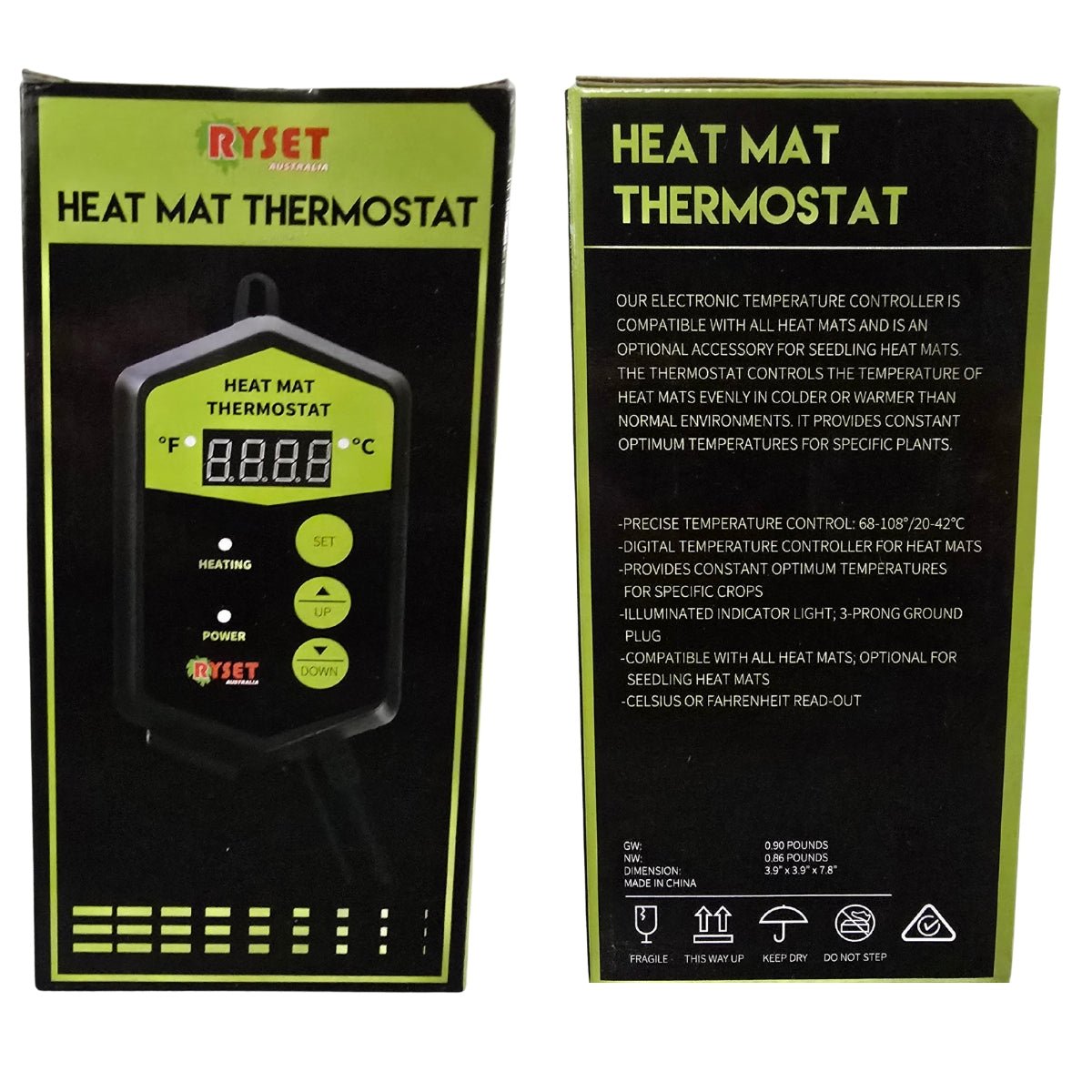 Ryset Digital Thermostat – Heat Mat Temperature Controller with Probe - Oldboy&