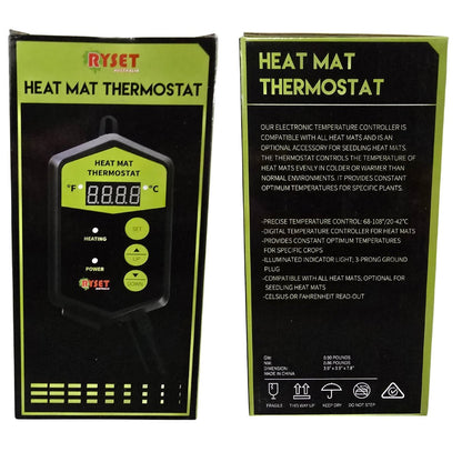 Ryset Digital Thermostat – Heat Mat Temperature Controller with Probe - Oldboy&
