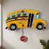 "School Bus" Clock | Hand - Painted Vintage - Inspired Wall Clock - Oldboy&