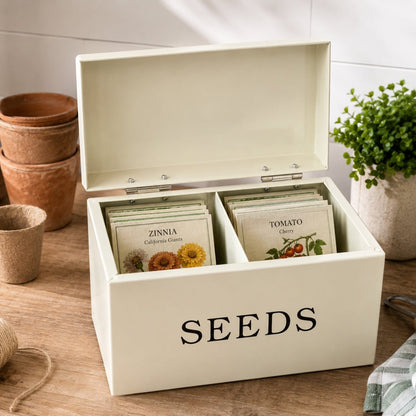Seed Tin – 2 Compartment Metal Storage Box - Oldboy&