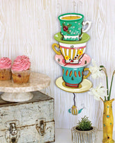 "Spot of Tea" Clock | Hand - Painted Vintage - Inspired Wall Clock - Oldboy&