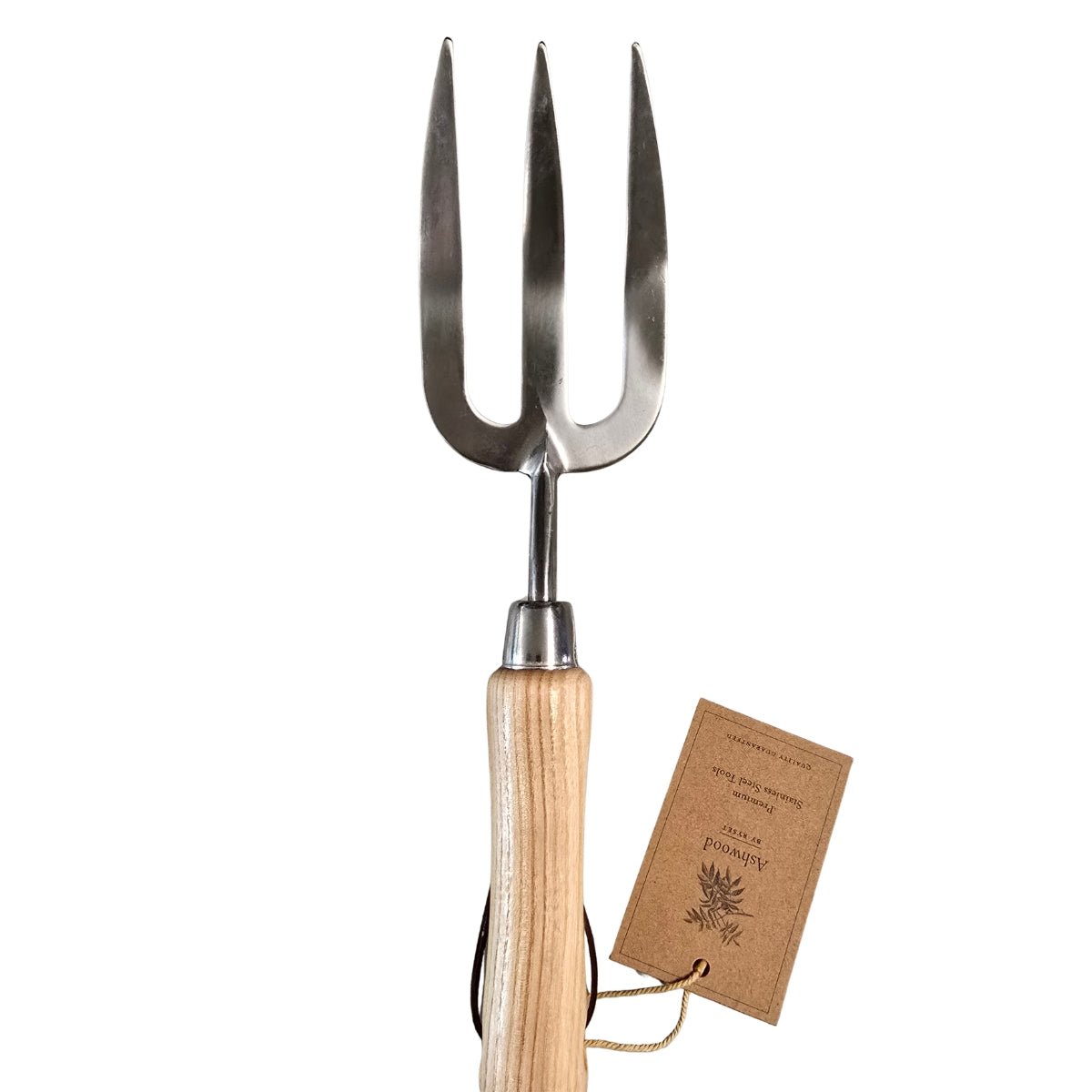 Stainless Steel Hand Fork GD709 | 310mm 3-Prong Garden Fork with FSC Ashwood Handle - Oldboy&