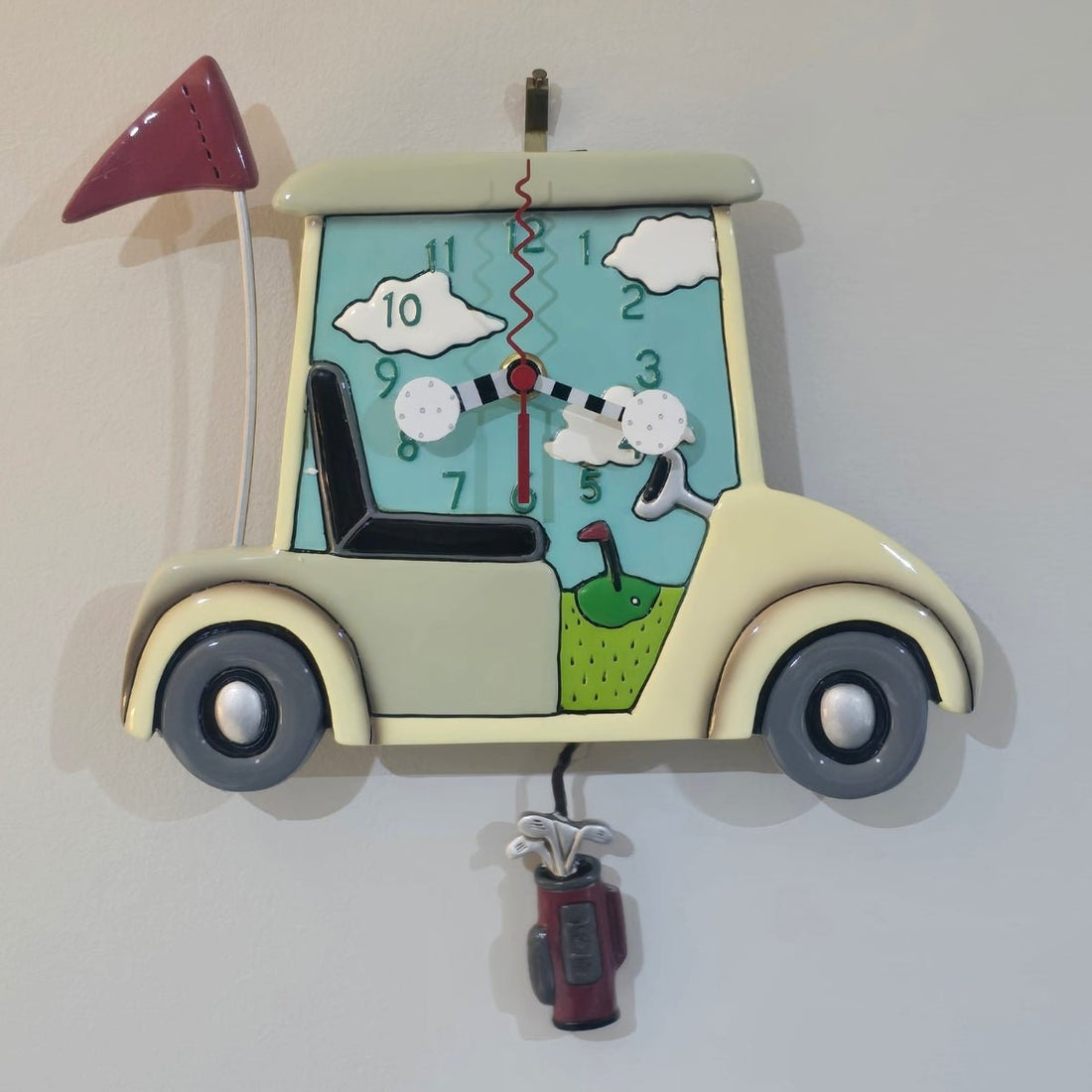 Stay the Course - Pendulum Golf Wall Clock – Tee Time Golf‑Themed Decor - Oldboy&