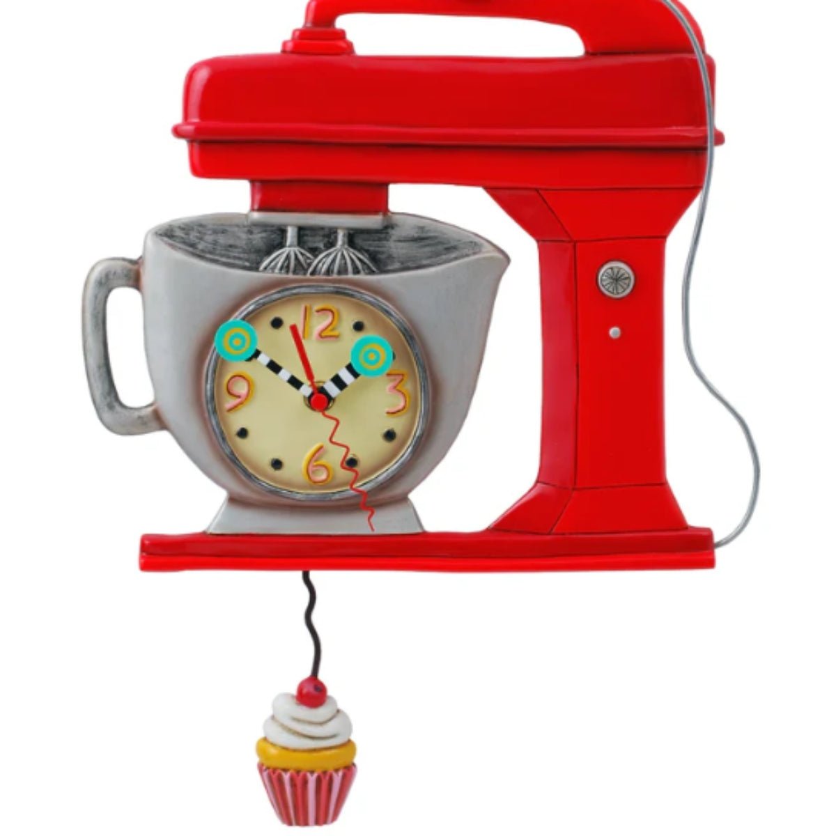 Vintage Mixer Red Clock | Retro Kitchen Wall Clock - Oldboy&
