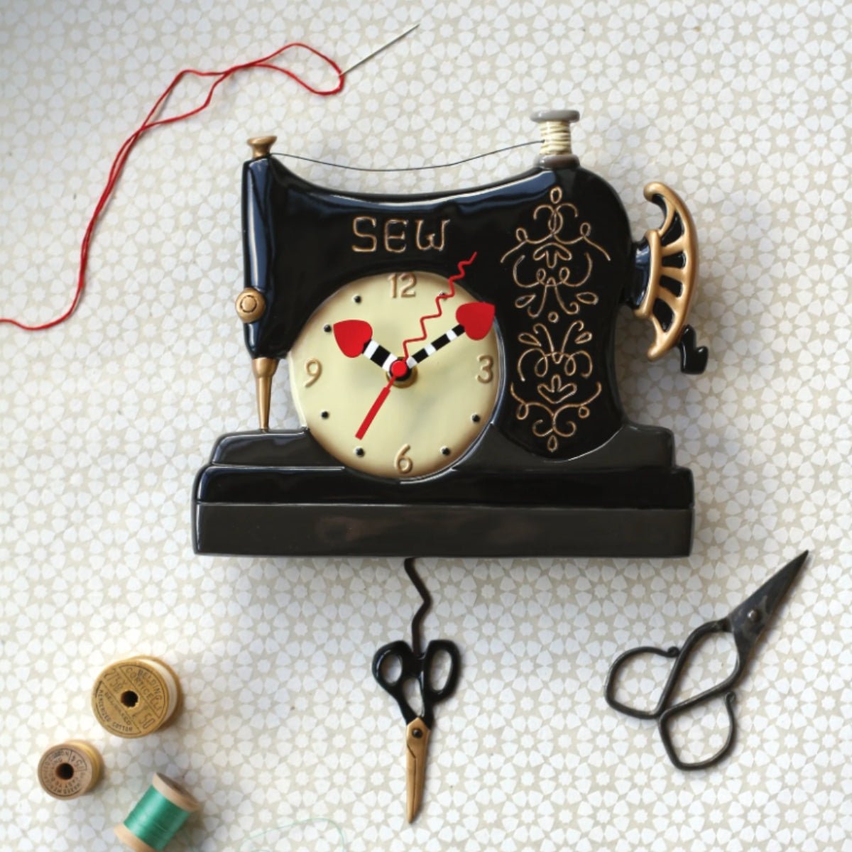 Vintage Stitch Clock | Sewing Room Wall Clock - Oldboy&