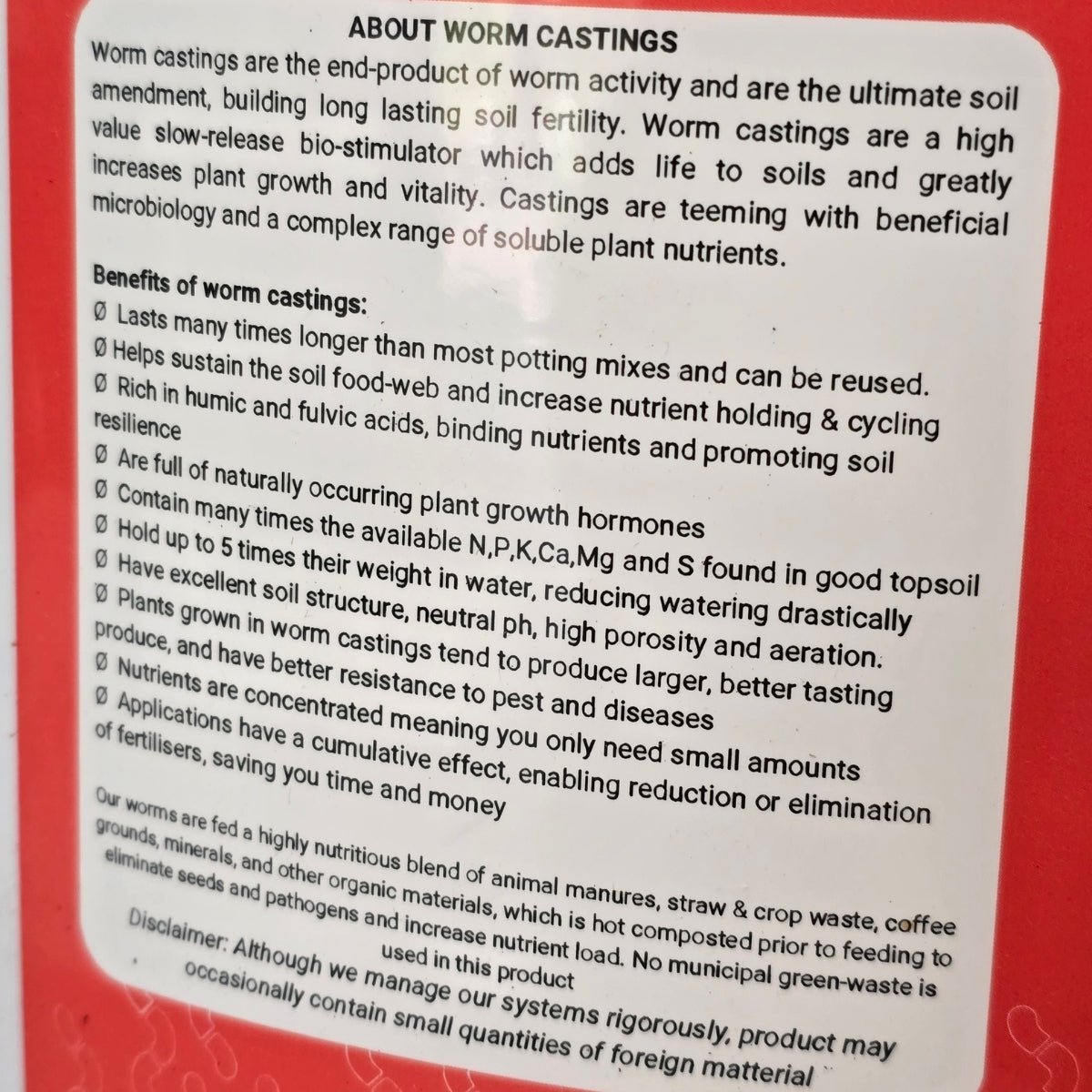 Worm Castings 10L | Biological Soil Amendment | GDF605 - Oldboy&